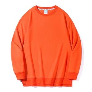 Vibrant Orange Crewneck Sweater for Men